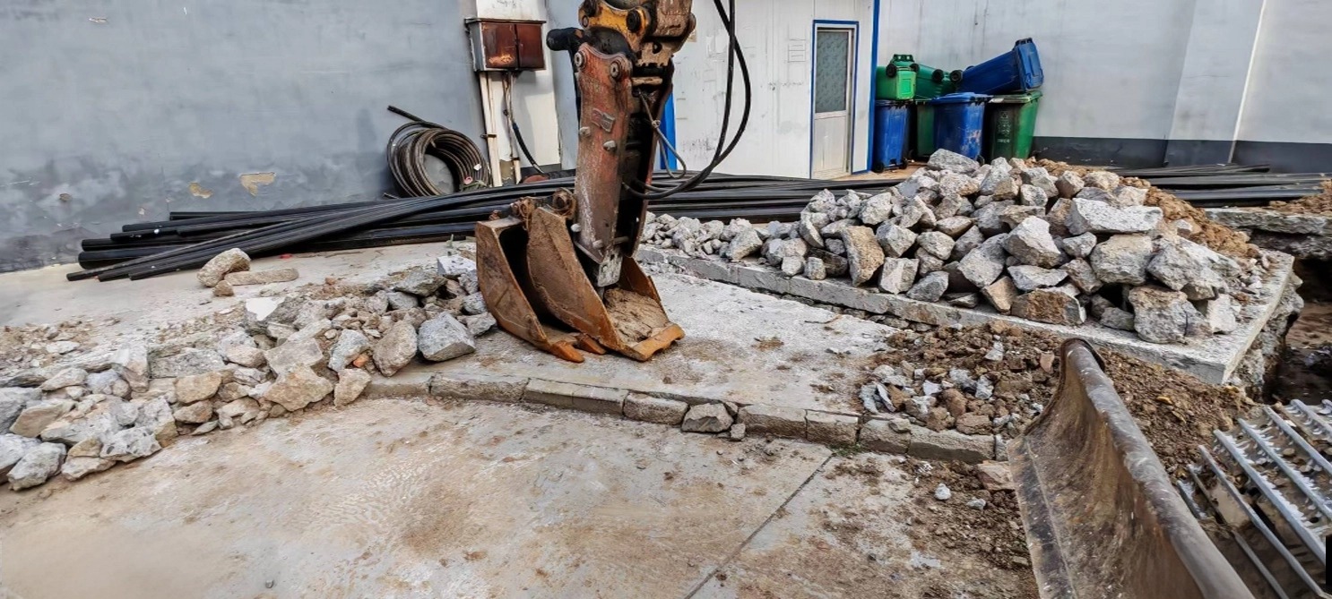 施工作业现场。高碑店市委社情民意办公室供图